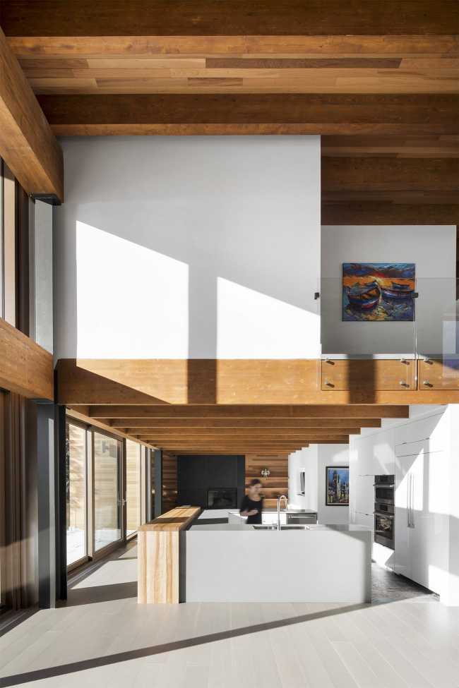 Interior en madera y yeso